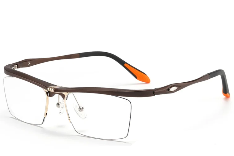 Occhiali da vista semi-senza montatura in Ultem marrone #BS2519-0025