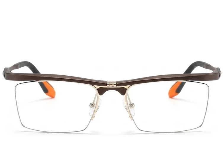 Semi-rimless Brown Ultem Glasses #BS2519-0025