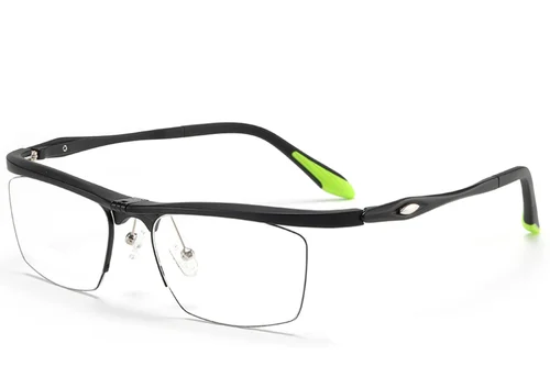Lunettes semi-cerclées en Ultem noir #BS2519-0026