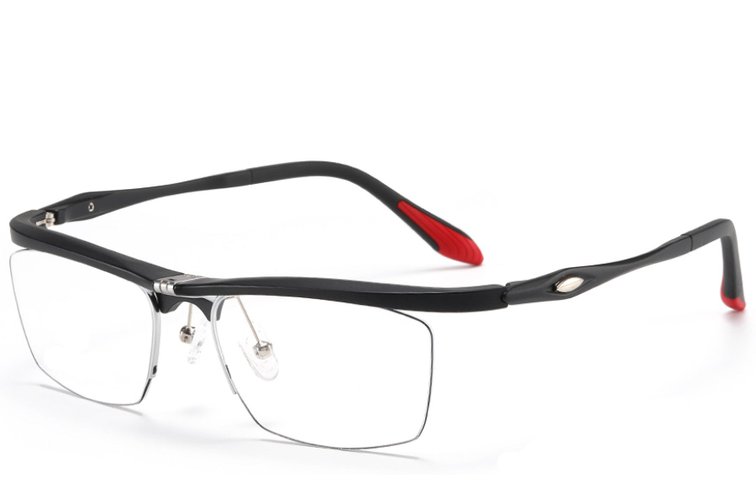 Lunettes semi-cerclées noires Ultem #BS2519-0027