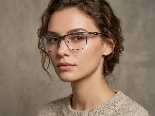 Lunettes Ultem grises semi-cerclées #BS2519-0028