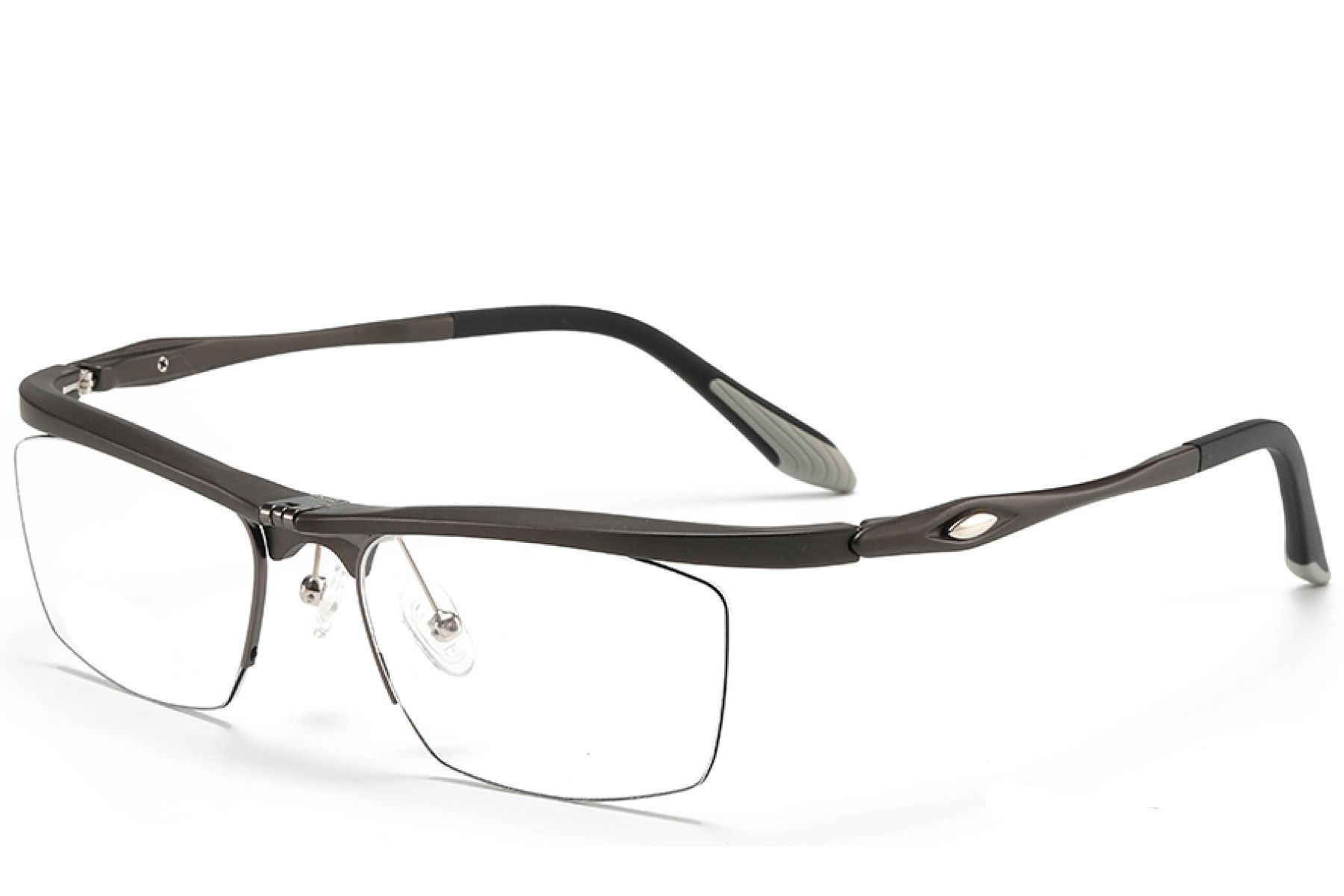 Occhiali da vista semi-senza montatura in Ultem grigio #BS2519-0028