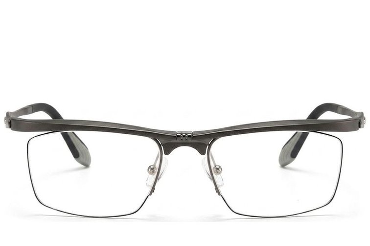 Semi-rimless Grey Ultem Glasses #BS2519-0028