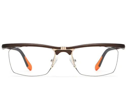 Lunettes Ultem marron semi-cerclées #BS2519-0030