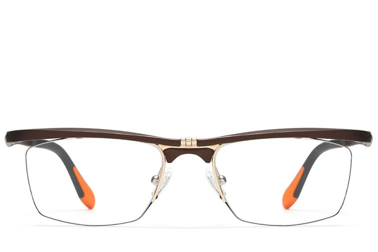 Semi-rimless Brown Ultem Glasses #BS2519-0030