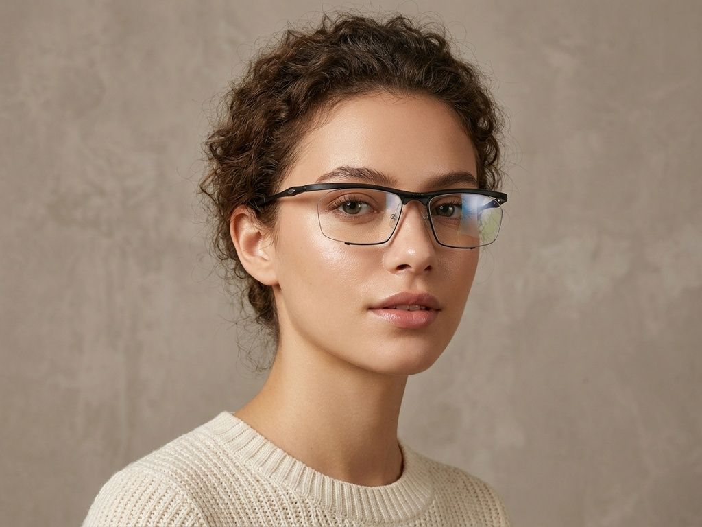 Gafas semi al aire Ultem negras #BS2519-0031