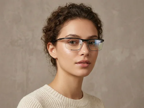 Lunettes semi-cerclées noires Ultem #BS2519-0031