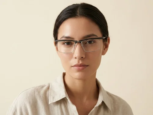 Lunettes semi-cerclées noires Ultem #BS2519-0032