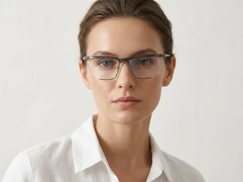 Lunettes Ultem grises semi-cerclées #BS2519-0033