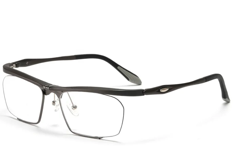 Semi-rimless Grey Ultem Glasses #BS2519-0033