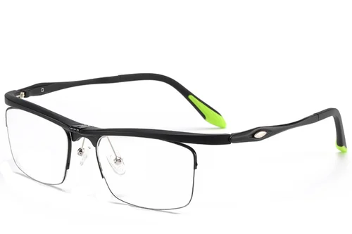 Lunettes semi-cerclées en Ultem noir #BS2519-0036