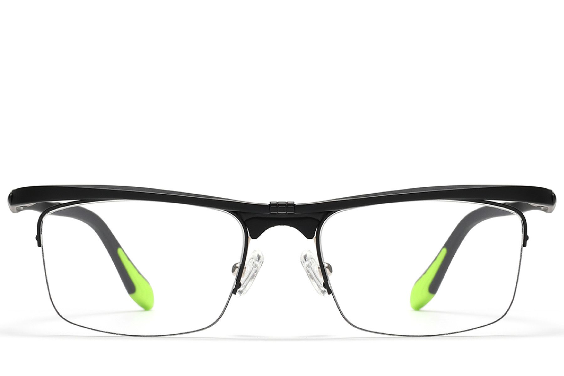 Semi-rimless Black Ultem Glasses #BS2519-0036