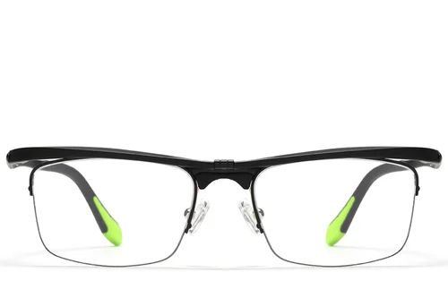 Lunettes semi-cerclées en Ultem noir #BS2519-0036