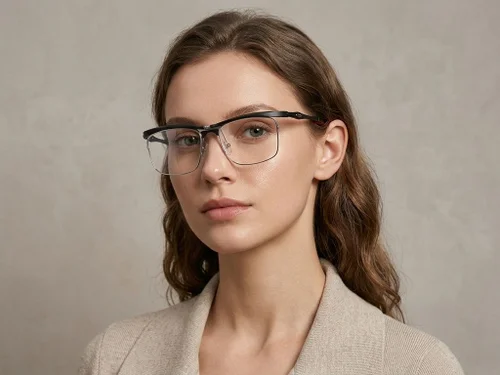 Lunettes semi-cerclées noires Ultem #BS2519-0037