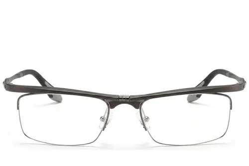 Lunettes Ultem grises semi-cerclées #BS2519-0038