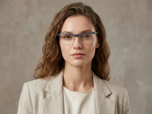 Lunettes semi-cerclées bleues Ultem #BS2519-0039