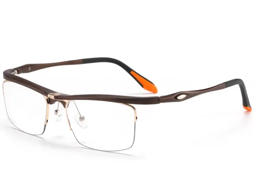 Lunettes semi-cerclées en Ultem marron #BS2519-0040