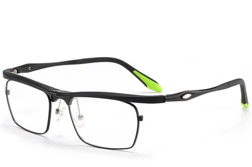 Lunettes rectangulaires noires Ultem #BS2519-0041