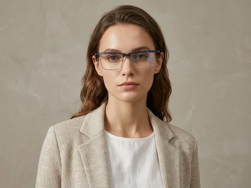 Lunettes rectangulaires bleues Ultem #BS2519-0044