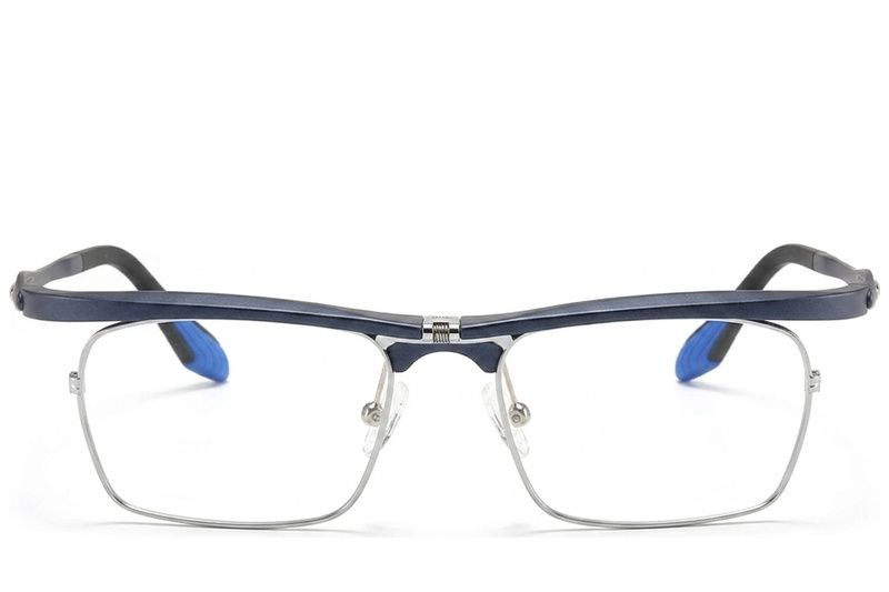 Rectangular Blue Ultem Glasses #BS2519-0044