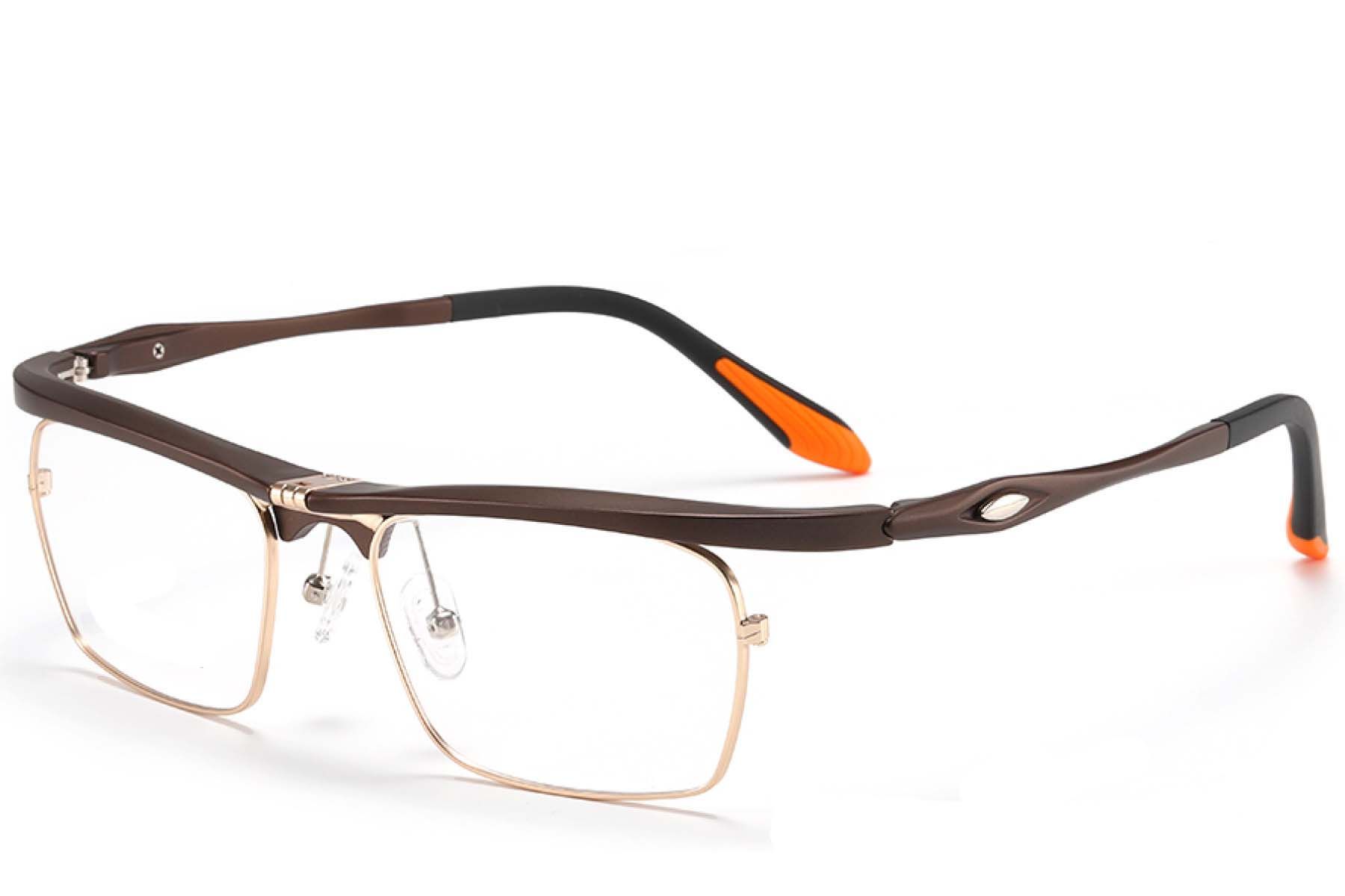 Rectangular Brown Ultem Glasses #BS2519-0045