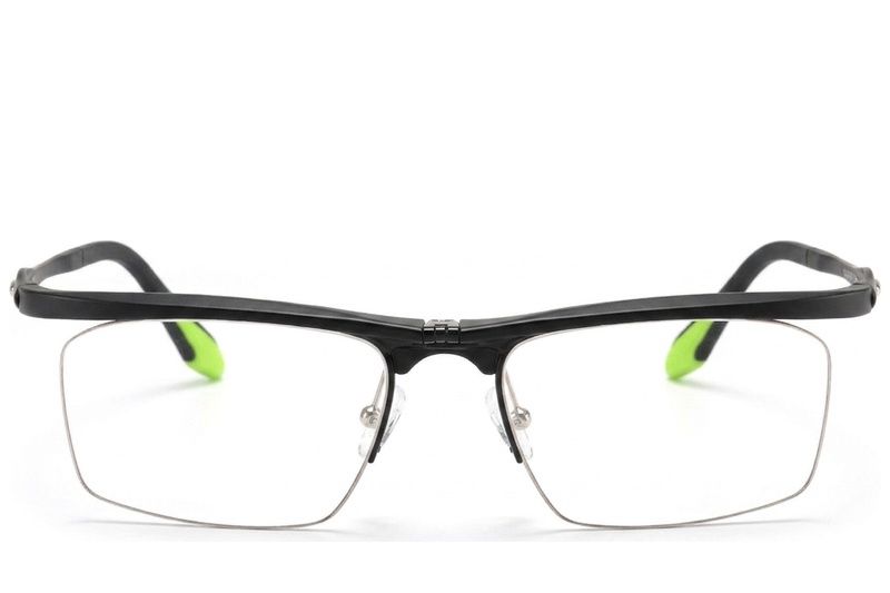 Lunettes semi-cerclées en Ultem noir #BS2519-0046