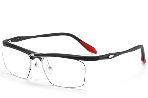 Lunettes semi-cerclées en Ultem noir #BS2519-0047