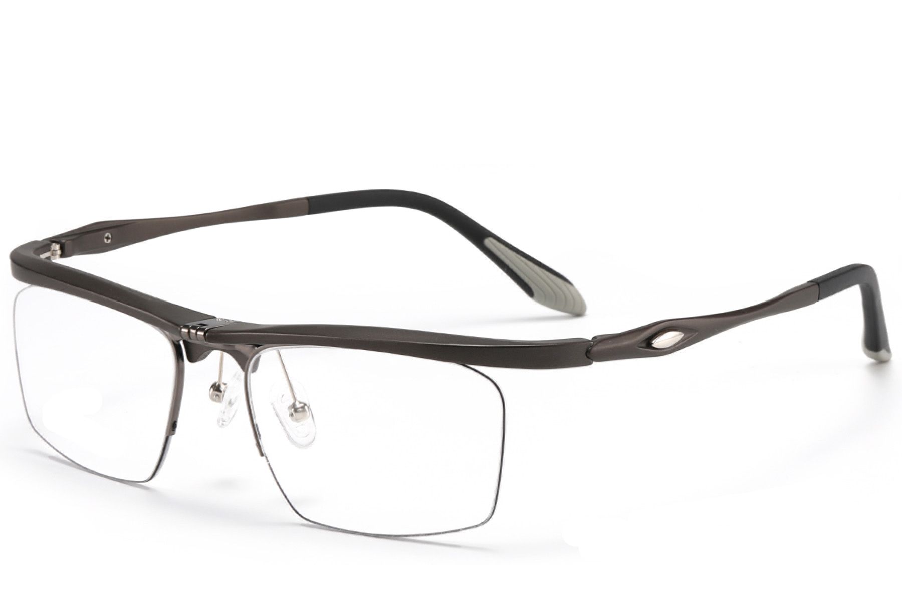 Occhiali da vista semi-senza montatura in Ultem grigio #BS2519-0048