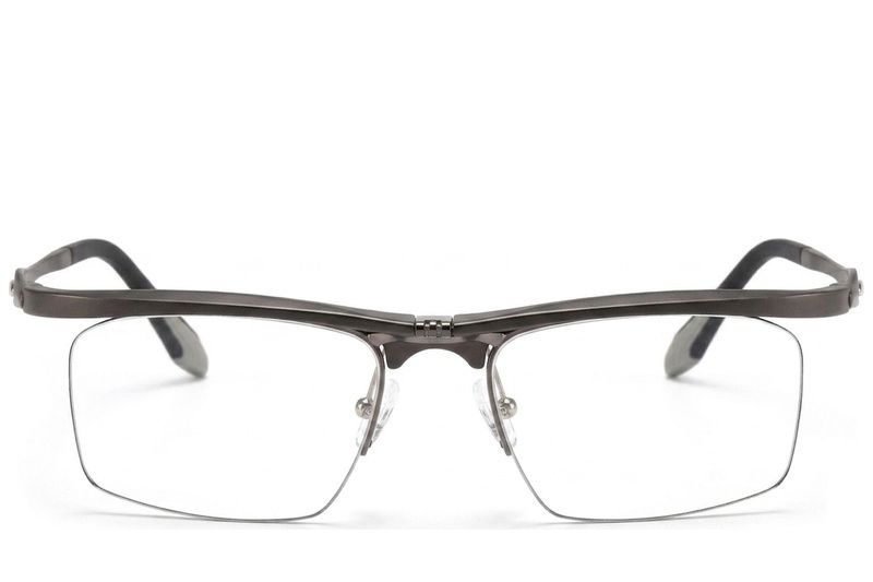 Semi-rimless Grey Ultem Glasses #BS2519-0048