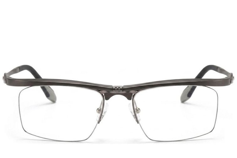Semi-rimless Grey Ultem Glasses #BS2519-0048