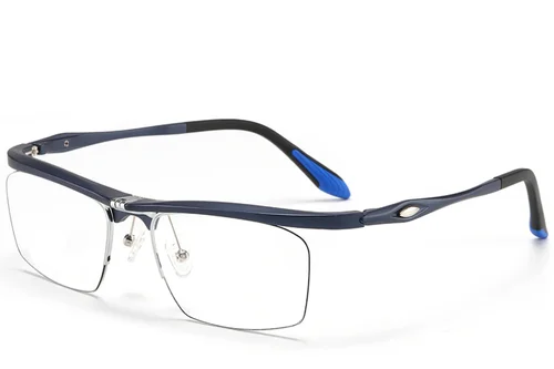 Lunettes semi-cerclées bleues Ultem #BS2519-0049