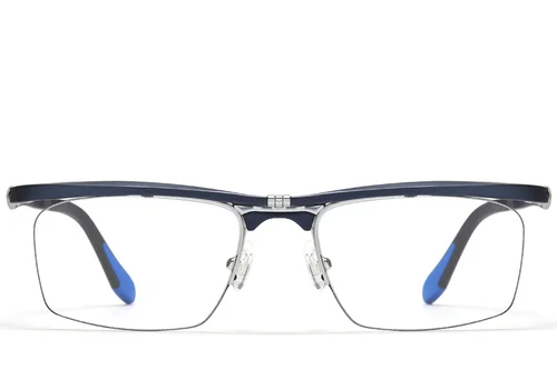 Lunettes semi-cerclées bleues Ultem #BS2519-0049
