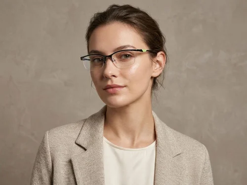 Lunettes semi-cerclées en Ultem noir #BS2519-0051