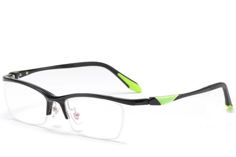 Semi-rimless Black Ultem Glasses #BS2519-0051
