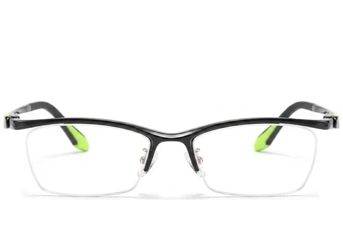 Lunettes semi-cerclées en Ultem noir #BS2519-0051