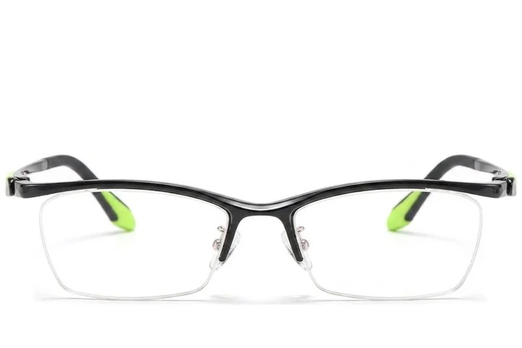 Semi-rimless Black Ultem Glasses #BS2519-0051