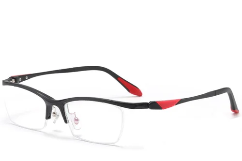 Lunettes semi-cerclées noires Ultem #BS2519-0052