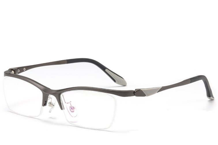 Lunettes Ultem grises semi-cerclées #BS2519-0053
