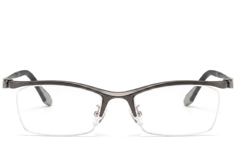 Semi-rimless Grey Ultem Glasses #BS2519-0053