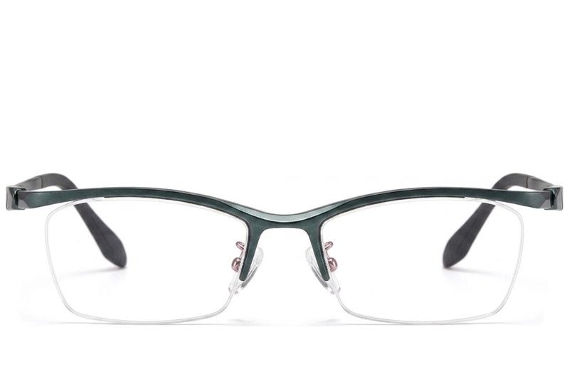 Lunettes semi-cerclées en Ultem vert #BS2519-0055