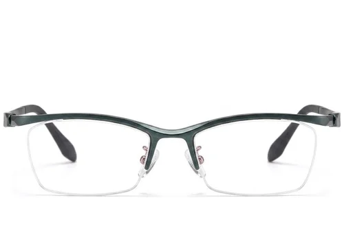 Lunettes semi-cerclées en Ultem vert #BS2519-0055