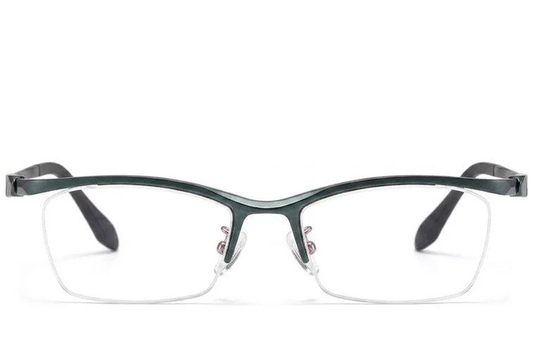 Semi-rimless Green Ultem Glasses #BS2519-0055