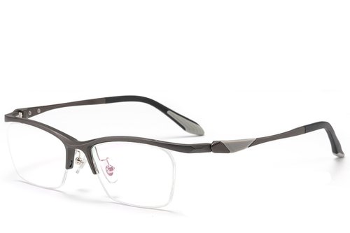 Lunettes Ultem grises semi-cerclées #BS2519-0059