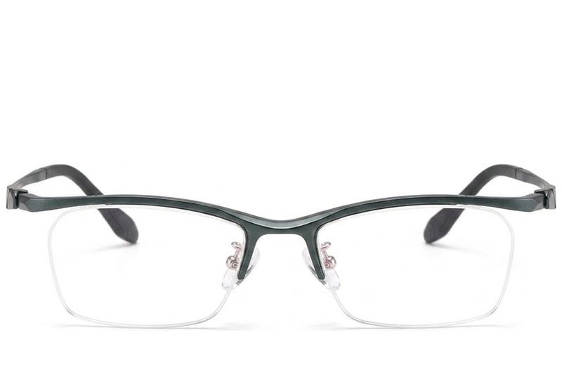 Occhiali da vista semi-senza montatura in Ultem verde #BS2519-0061