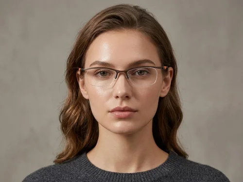 Lunettes semi-cerclées en Ultem marron #BS2519-0062