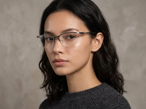 Lunettes Ultem grises semi-cerclées #BS2519-0065