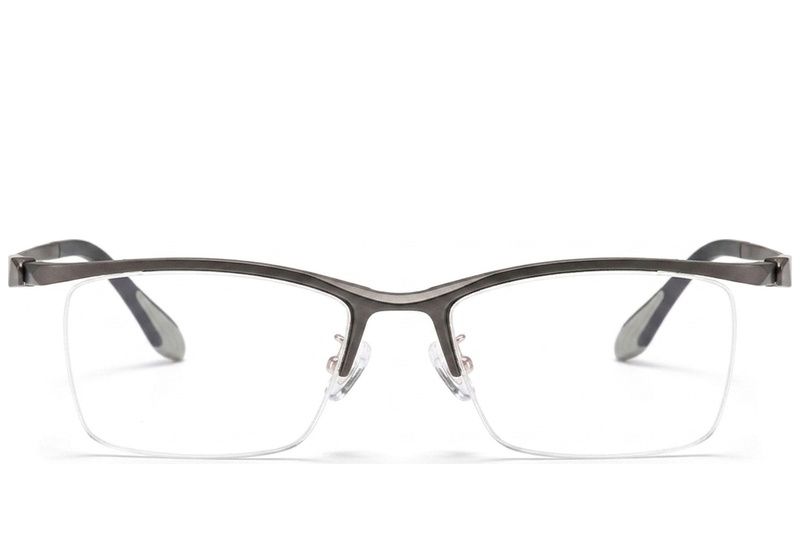 Semi-rimless Grey Ultem Glasses #BS2519-0065