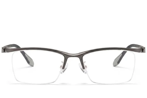 Lunettes Ultem grises semi-cerclées #BS2519-0065