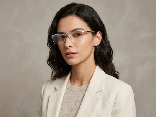 Lunettes semi-cerclées argentées Ultem #BS2519-0067
