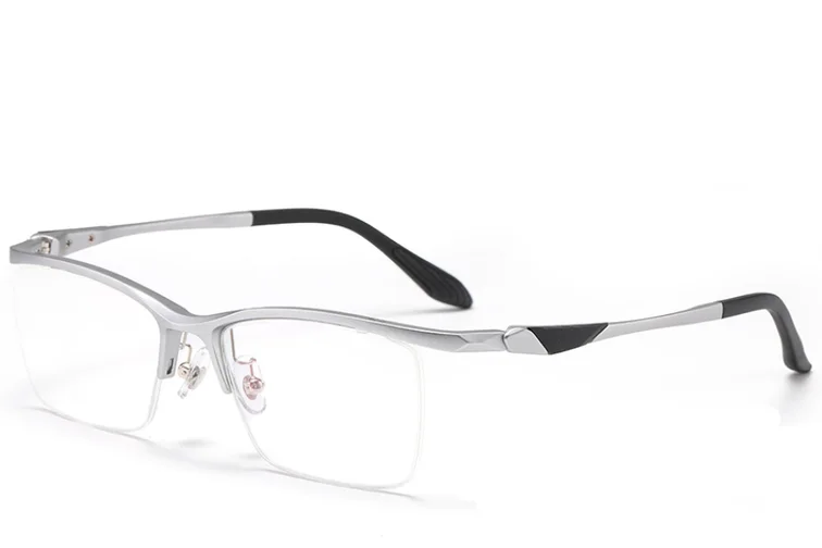 Semi-rimless Silver Ultem Glasses #BS2519-0067